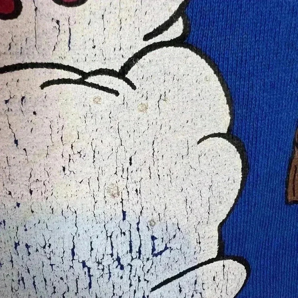 VTG Hanes Sport Snowman Winter crew neck sweatshirt size XL USA made **stain** - Picture 3 of 9